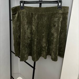 NEW! SO Juniors Corded Velour Skater Skirt, Olive Green, Size XL